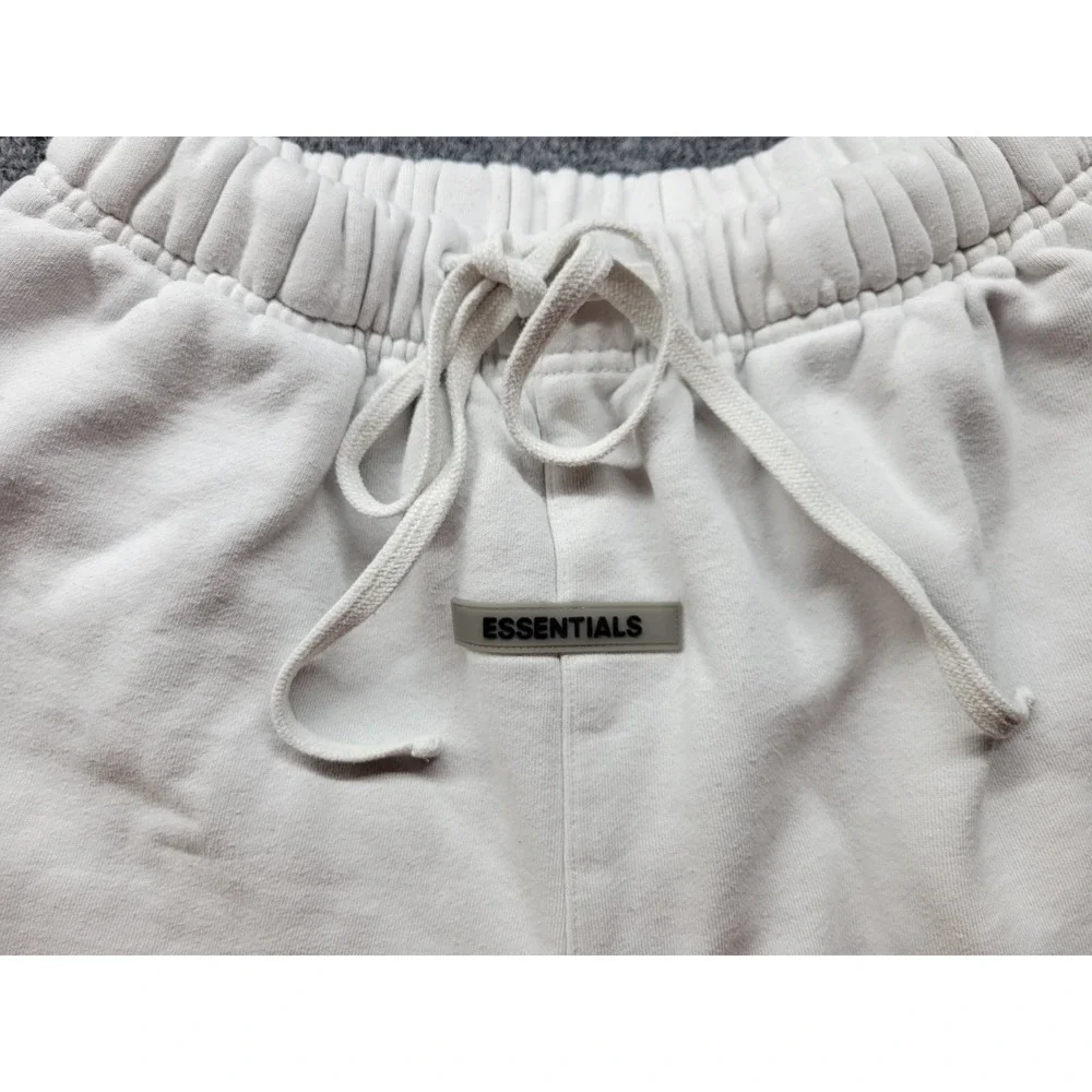 Essentials Fear Of God Shorts Men's Size Small White Cotton Blend Drawstring EUC